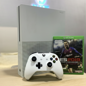 Console Xbox One S 500 Go Blanche + Jeu PES 2019 - Occasion
