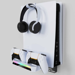 Support Mural PS5 Multi-Modèles + Station de Charge Double Manette