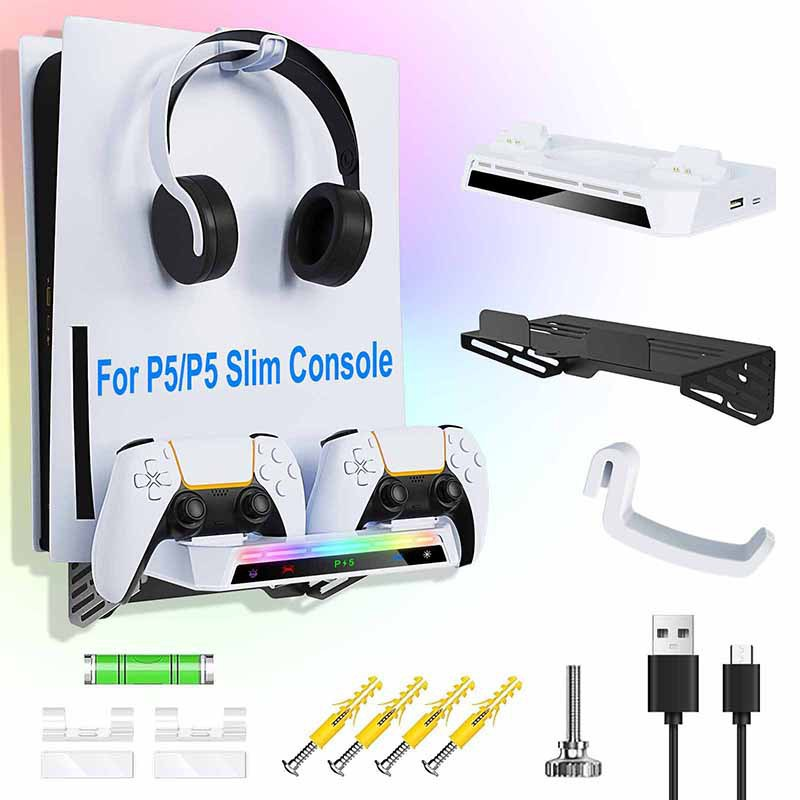 Support Mural PS5 Multi-Modèles + Station de Charge Double Manette – Image 4